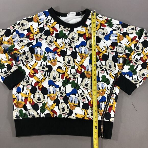 Disney Mickey and Friends Sweatshirt Cream Minnie Mouse AOP Women's One Size - Picture 5 of 8